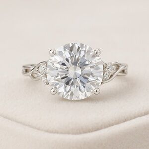 3ct D, VVS1 Moissanite Vine Ring